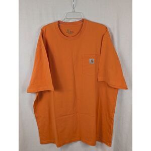 Carhartt Original Fit Front Pocket T-Shirt Orange Men's Size 2XL Tall